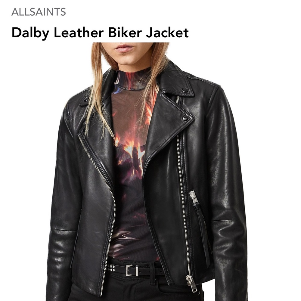 All Saints Dalby jacket black size 0. Worn twice